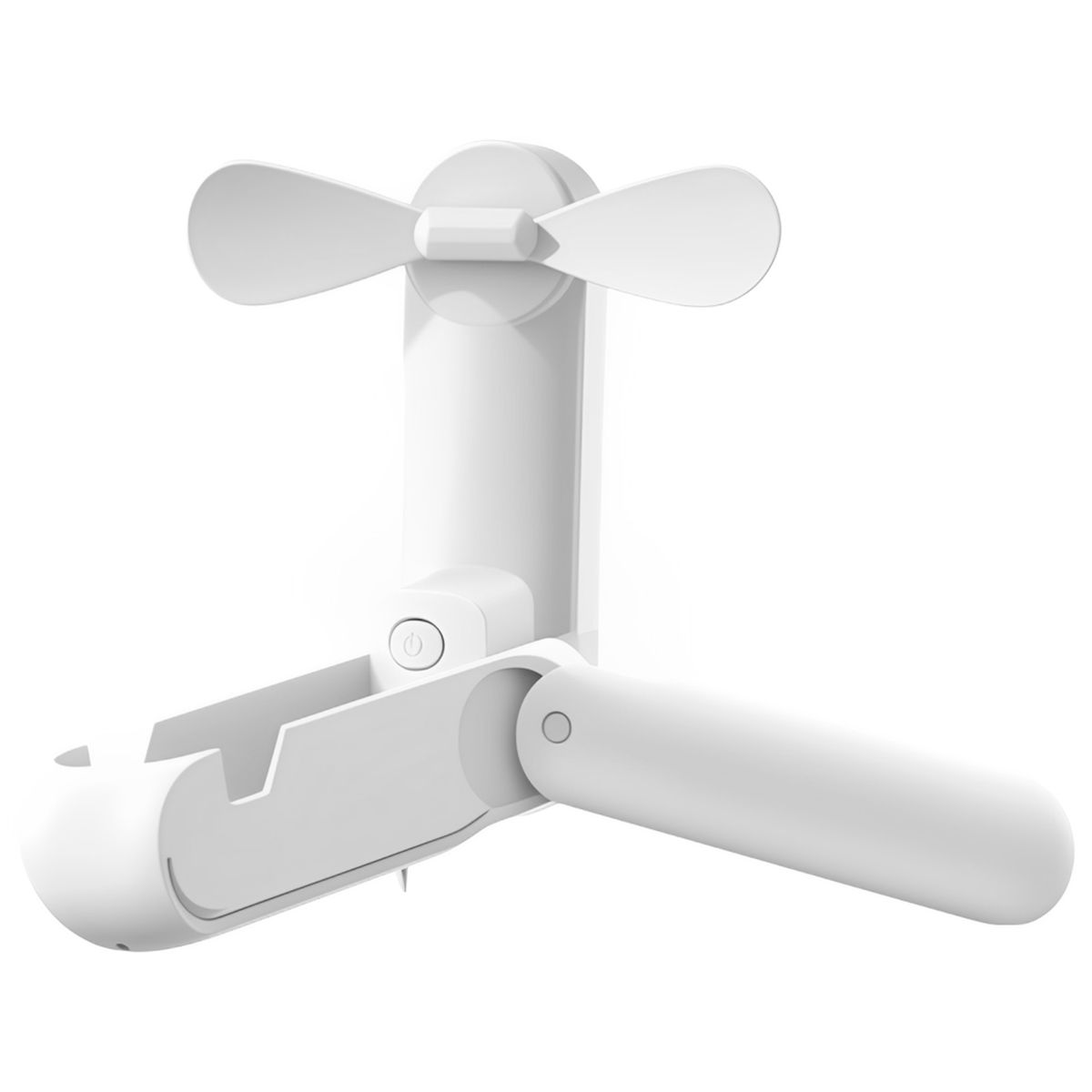 Portable handheld fan mini USB charging with flashlight mobile phone holder