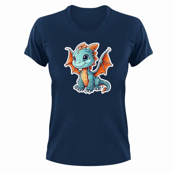 Blue 2 T-Shirt Gift Navy Christmas Birthday Dragon