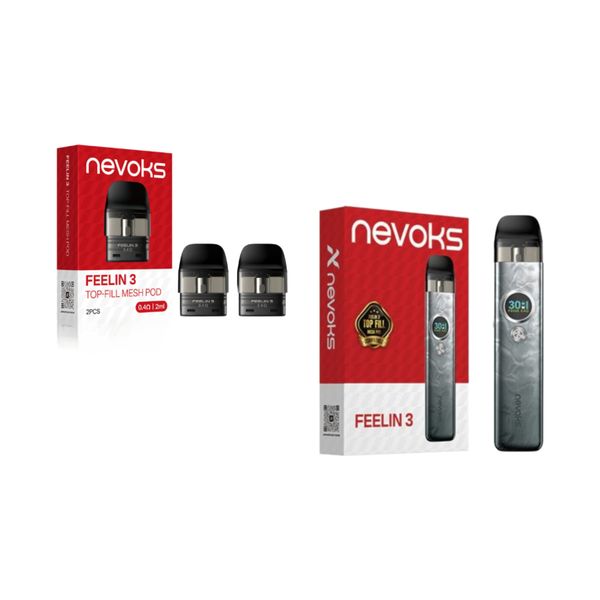 Nevoks Feelin 3 Pod System MMF Combo Kit (Pods &amp; Device) - Nebula Grey