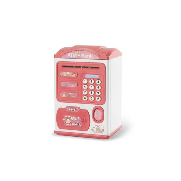 Kids Electronic ATM Bank (Fingerprint Password Lock Piggy Bank Plastic)