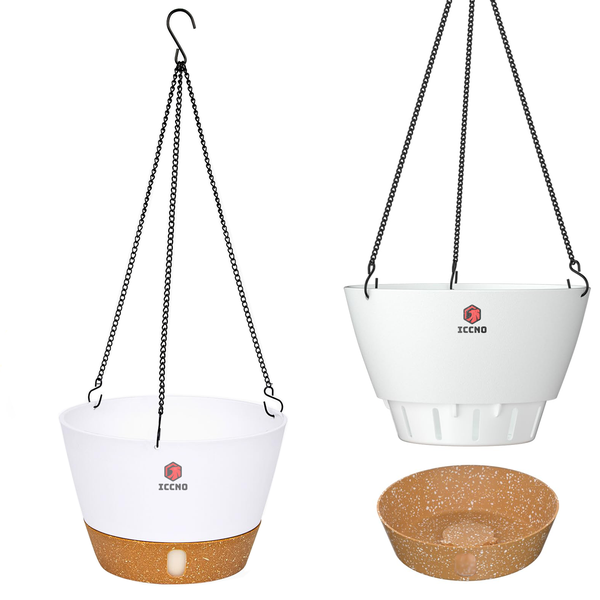 2 Self-Watering Plant Pot, Hanging Planter Water Level Indicator