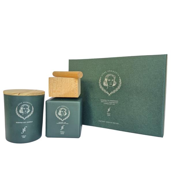 Anke Products - JF Tribute Oud Diffuser and Candle 2in1 Gift Set