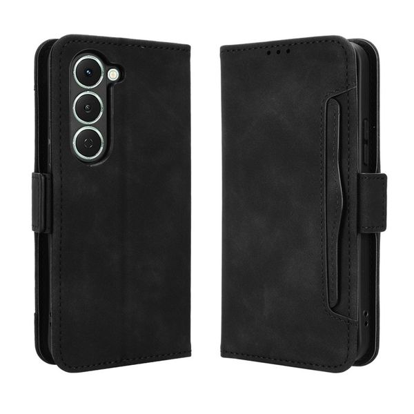 Multi Card Groove Leather Cover Compatible With Tecno Spark 40 Pro Plus
