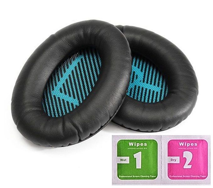 Black Replacement Ear Pads Cushion Earpads Cover Compatible with Bose QC25
