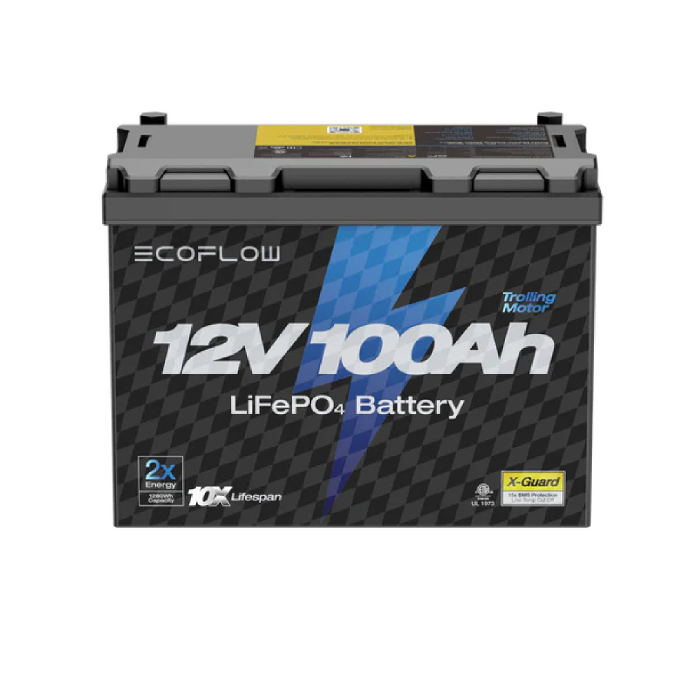 EcoFlow Lithium 12V 100Ah Deep Cycle Marine Trolling Motor Battery