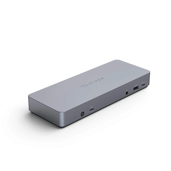 HYPER/Targus 14-Port USB-C Docking Station - USB-C Upstream PD 60W (Thunderbolt Compatible) - Silver