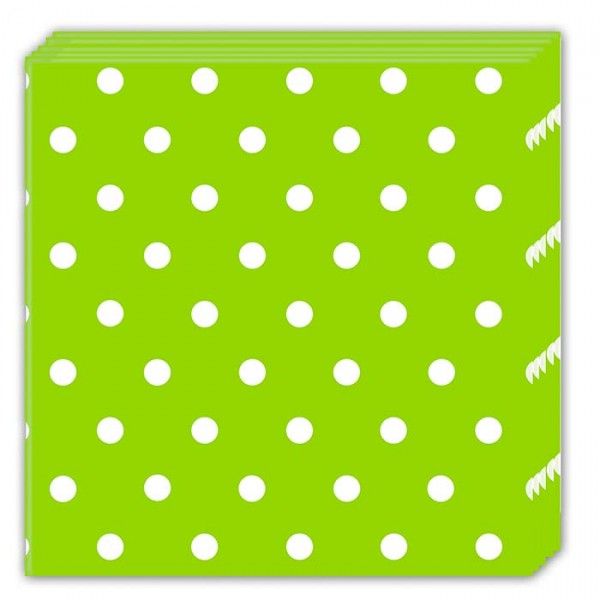 Green Dots Three Ply Napkins 33cmx33cm