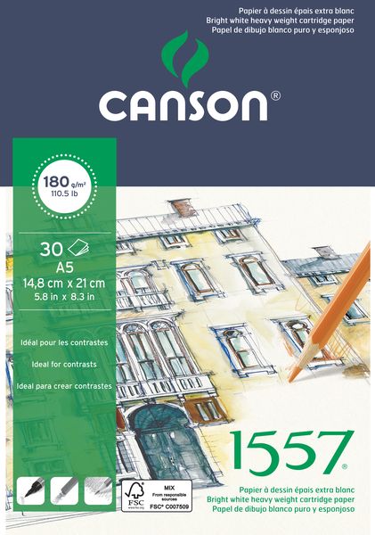 Canson 1557 Pad 30S A5 180G