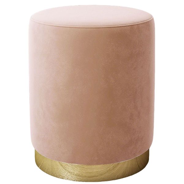 Round Chair Foot Rest Stool Ottoman Upholstered Floor Stools Makeup Stool
