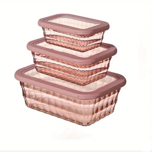 Rectangular Lunch Box - 3 Piece