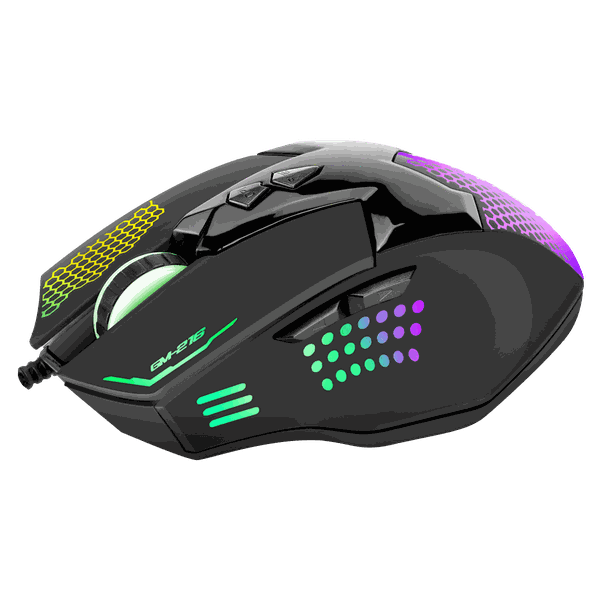 Pro Gamer 7D Gaming Mouse with 7-color lightings GM-216 DPI 1200 to 3600