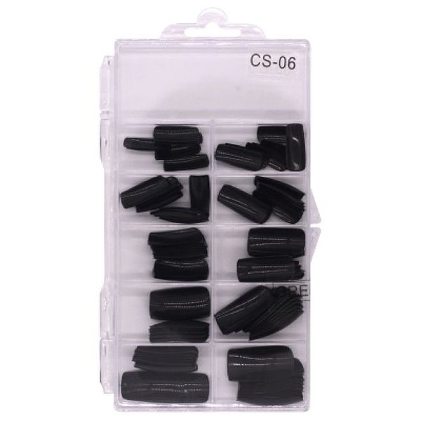 Black Nail Tips - 100 Pieces