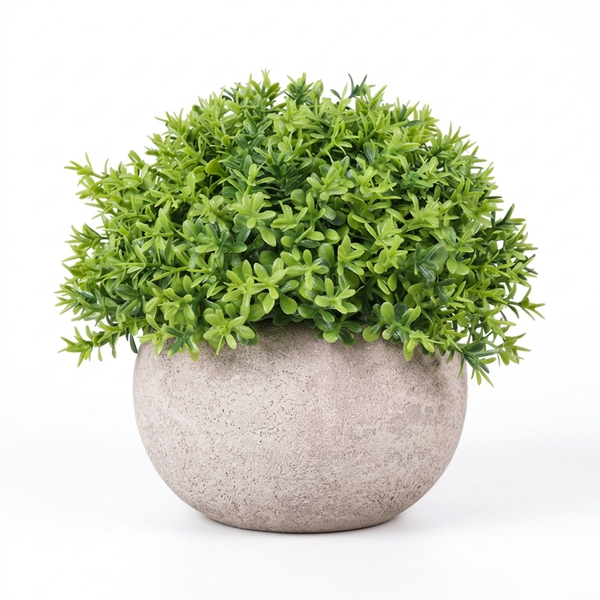 BotereuTech Fresh Green Artificial Floral Potted Plant Natural Home Décor