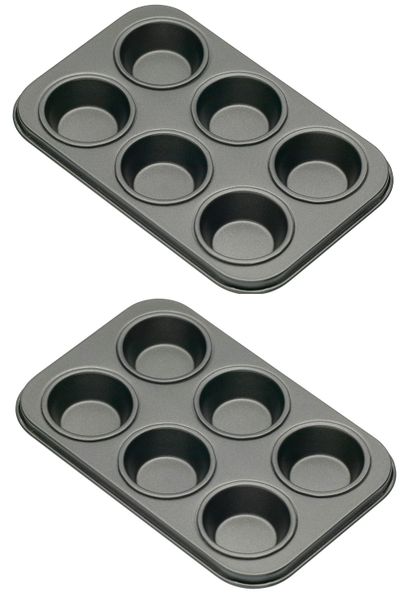 Kitchen Craft Non-Stick Mini Six Hole Bun Tins