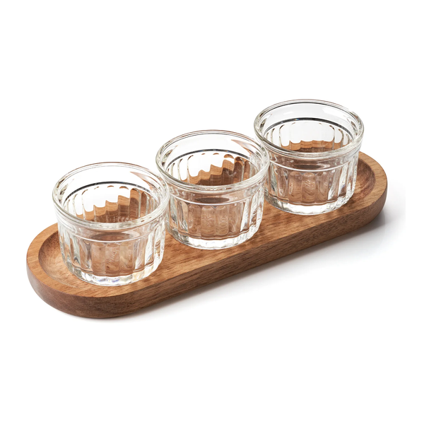 La Rochere Delice 3 Piece Set Bowls And Wooden Tray