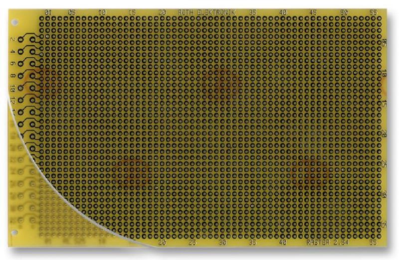 Roth Elektronik (RE525-LF) PCB, Eurocard, FR4, Epoxy Glass Composite