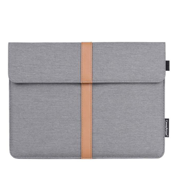 13 Inch Canvas Artisan Laptop Sleeve with Magnetic Buckle