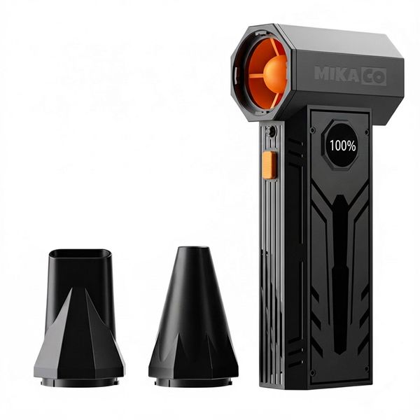 MIkaco Portable Handheld Turbo Fan Handheld Cleaner &amp; Hairdryer w/2 Nozzles