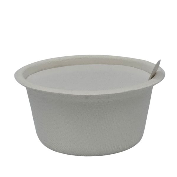 Sugarcane Taster Bowls with Lids 57ml - 50 Pack
