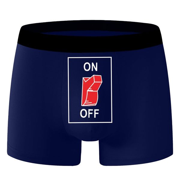 Mens Boxer Briefs for Men Novelty Pattern Printing Underwear with On Off