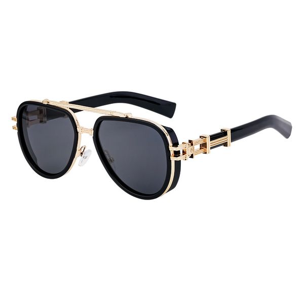 ZELTRYN Polarized Sunglasses for Men Retro Metal Double Bridge