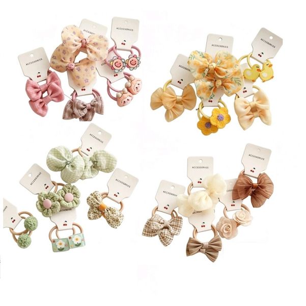 Children's Headwear 20 Pairs Flower Bow Hair Band Ties Gift for Baby Girl