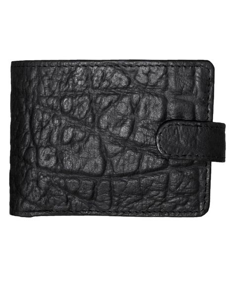 Luvsa BUFW11 Exotic Full Grain Wild Buffalo Bifold Card Holder Wallet with Box