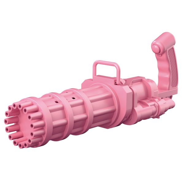 JB LUXX 38cm 15 HOLE Gatling Electric Bubble Machine - Pink Gun