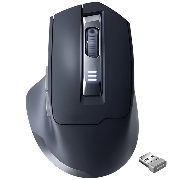 Wireless Mouse with DPI Adjustment 2.4G USB Receiver Rechargeable Type-C