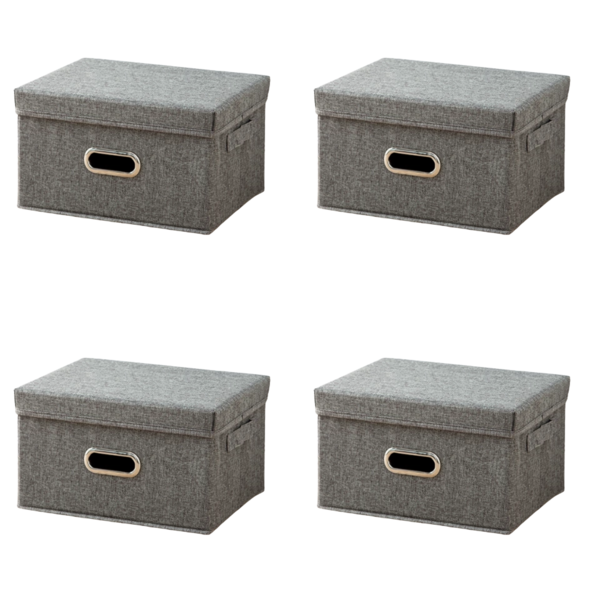 Pack Of 4 Small Foldable Organizer Storage Box - Green