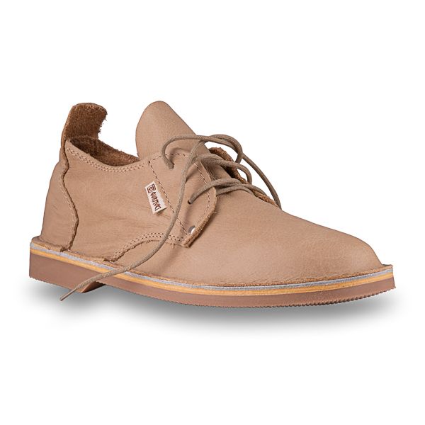 Gurmuki Men's Leather Low cut Vellies - Hazelnut