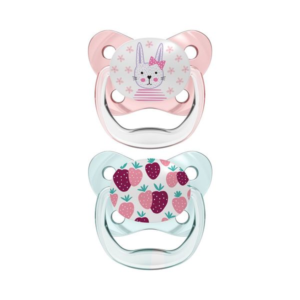 Dr. Brown's PreVent Butterfly Pacifier, Stage 1, Pink Whale/Water Spout