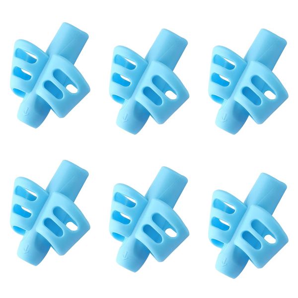 6 Pack Silicone Pencil Grips For Kids Handwriting Aid Posture Grippers