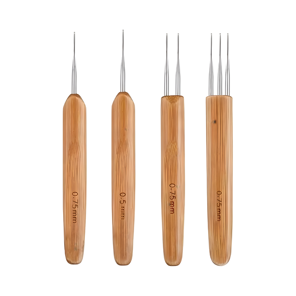 4pcs Bamboo Handle Crochet Hook Set
