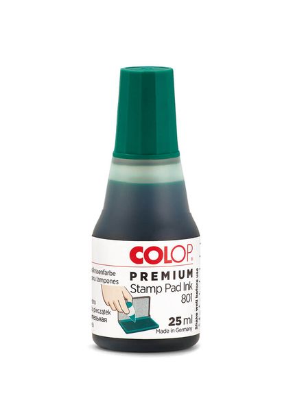 COLOP PREMIUM STAMP PAD INK 801 GREEN 25ml