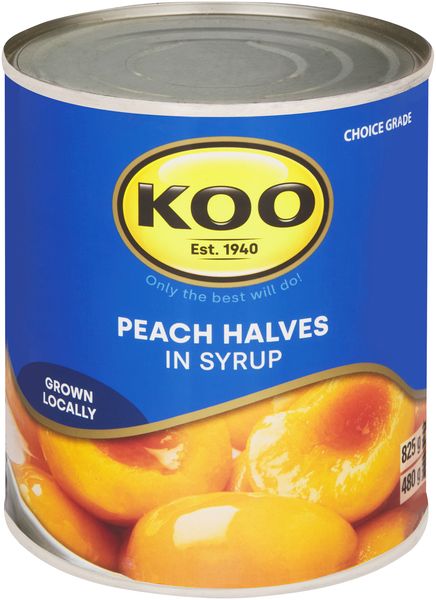 Koo Peach Halves In Syrup 825g