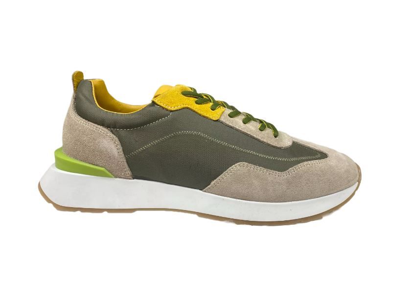 Agusta Olive/Beige/Yellow Men's Satra Lace-Up Sneakers | Shop Today ...