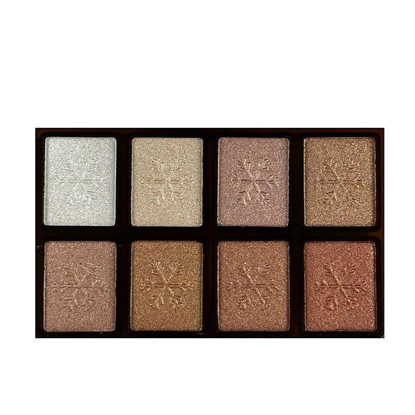 8-Color Shimmer Highlighter &amp; Contour Palette for Face, Body &amp; Eyes