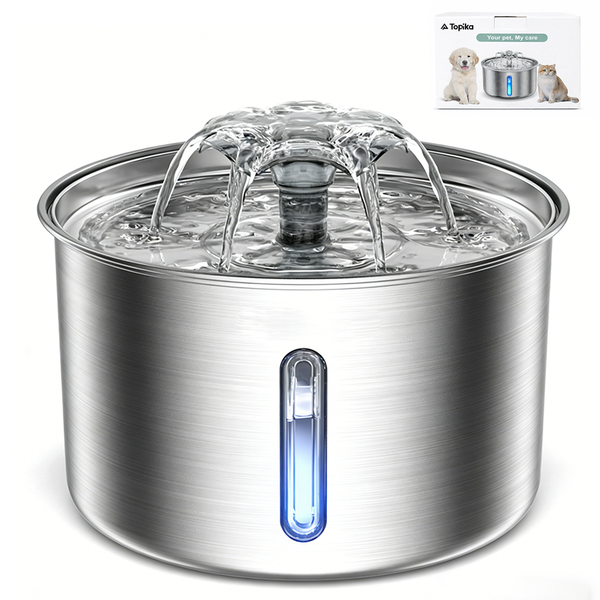 Topika Automatic Cat Water Fountain Stainless Steel - 3L