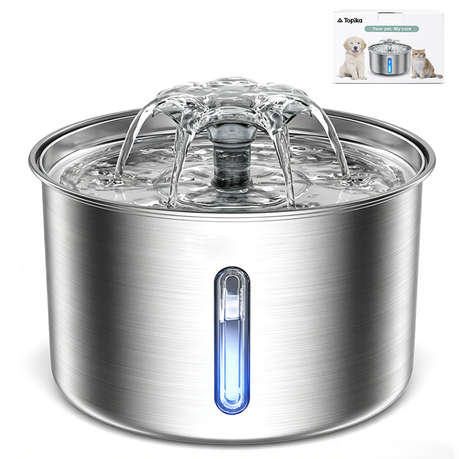 Topika Automatic Cat Water Fountain Stainless Steel - 3L Image