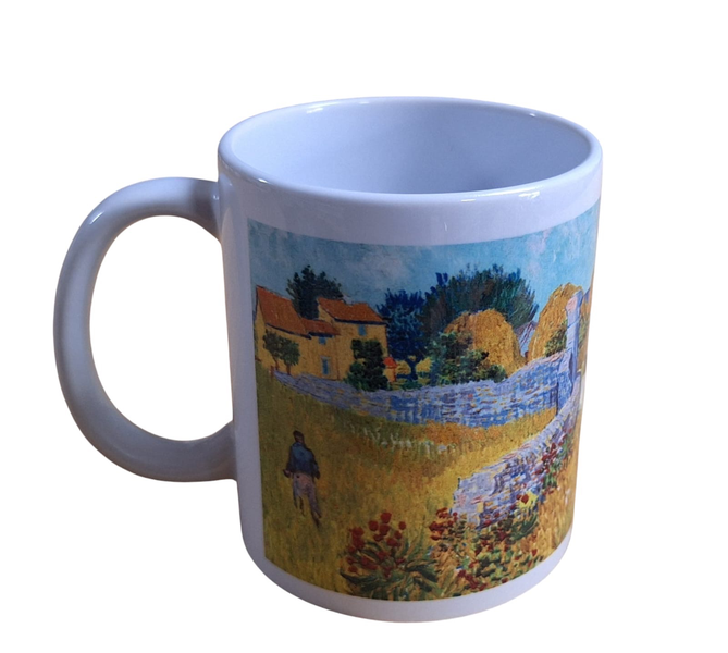 Coffee/Tea Cup - Houses, Big Wall &amp; Field Worker