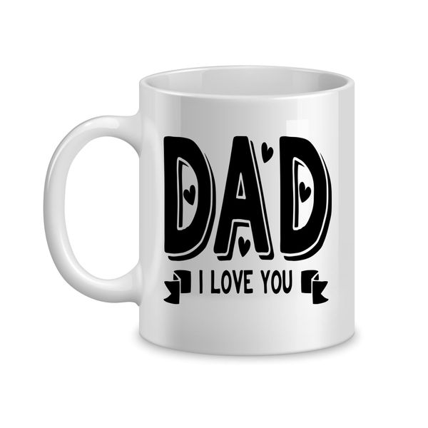 Love Dad Coffee Mug for Him Father's Day Graphic Cups Design Men Present051