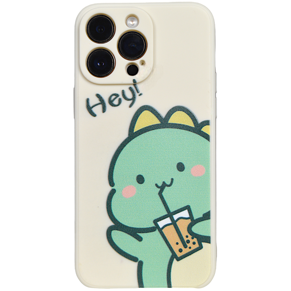 Cream - Phone Case with Cute Dinosaur &amp; Pro Cam - Iphone 14 Pro Max