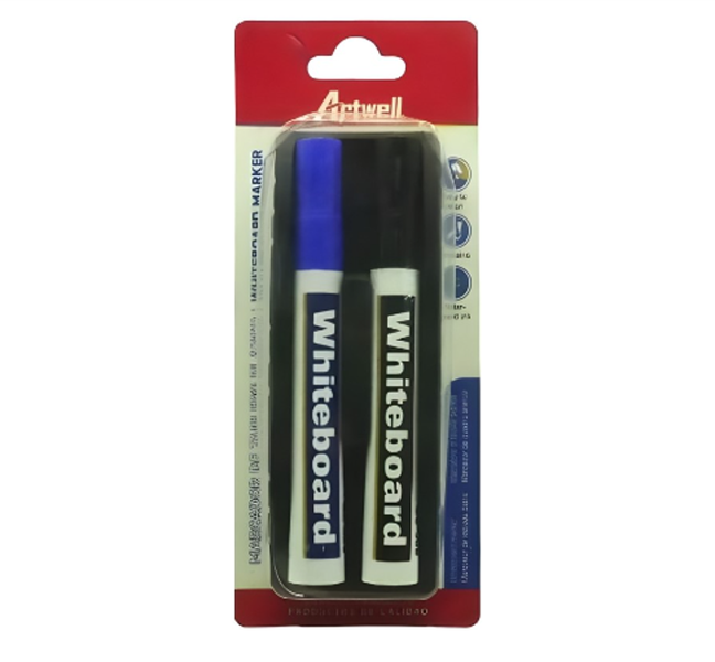 Artwell Whiteboard Markers Blue and Black - Pack of 2