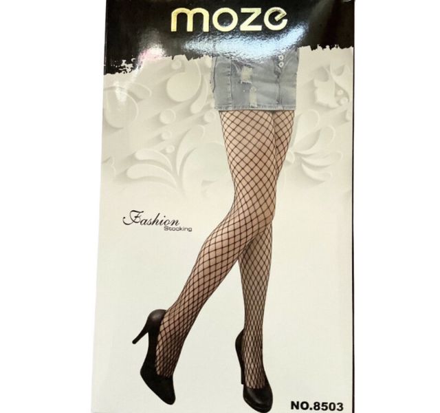 Women Black Medium Scales Fishnet Pantyhose