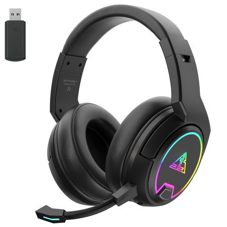 2.4G Pro Wireless Gaming Headset with Mic - RGB Lights - SONGZEN S4 PRO Image
