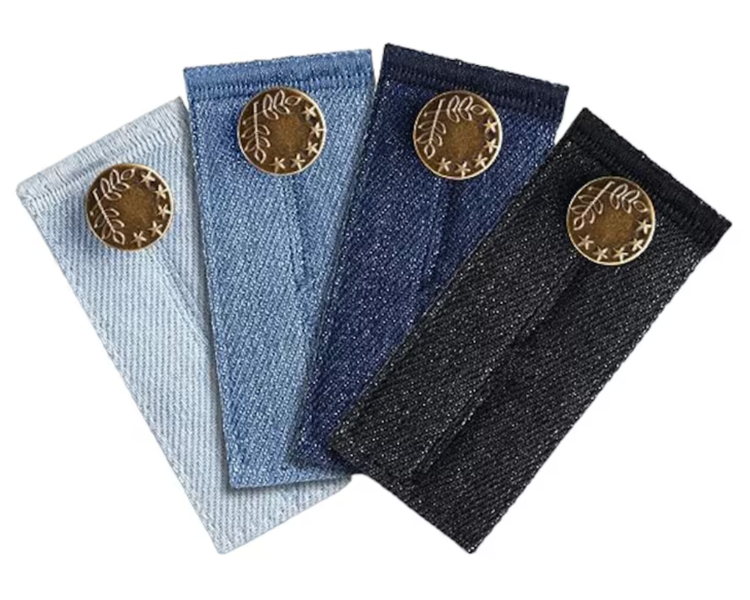 MorFansi 4 Pieces Jeans Waist Extender with Buttons 8.5cm