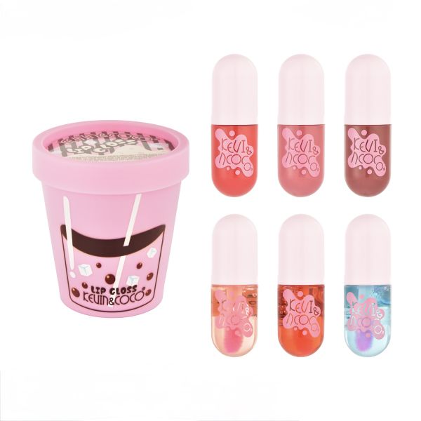 Milk Tea Boba 6-Piece Lip Gloss Set