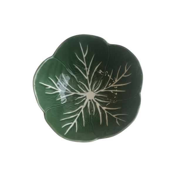 Hand-painted Cabbage Leaf Bowls 2pc Set