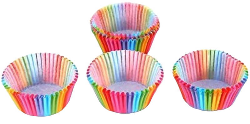 100 Piece Rainbow Cupcake Baking Cups